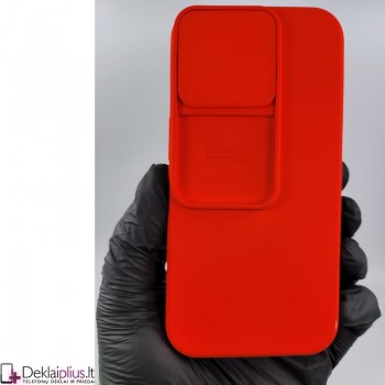 Švelnus guminis dėklas su kameros apsauga - raudonas (Apple Iphone 14 Pro)